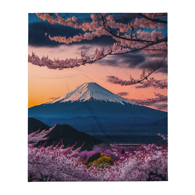 Berg - Pinke Bäume und Blumen - Überwurfdecke berge xxx 50″×60″