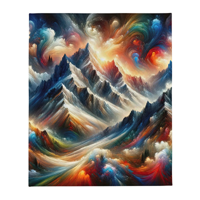 Expressionistische Alpen, Berge: Gemälde mit Farbexplosion - Überwurfdecke berge xxx yyy zzz 127 x 152.4 cm