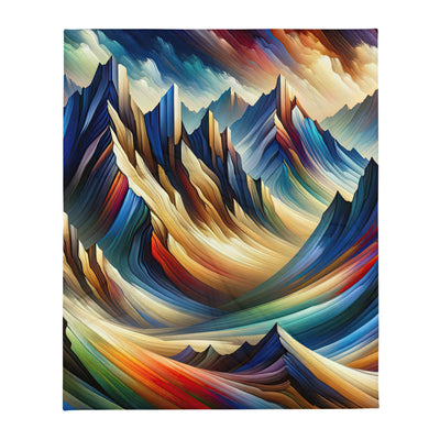 Dramatische Alpengipfel: Abstrakte und beeindruckende Kunst der Berge - Überwurfdecke berge xxx yyy zzz 127 x 152.4 cm