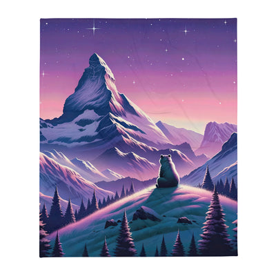 Bezaubernder Alpenabend mit Bär, lavendel-rosafarbener Himmel (AN) - Überwurfdecke xxx yyy zzz 127 x 152.4 cm