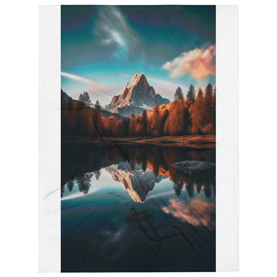 Bergsee, Berg und Bäume - Foto - Überwurfdecke berge xxx 152.4 x 203.2 cm