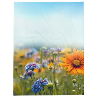 Foto von Blumen im Sonnenschein - Nahaufnahme - Überwurfdecke camping xxx 152.4 x 203.2 cm