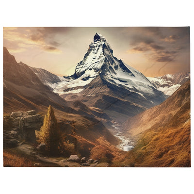 Matterhorn - Epische Malerei - Landschaft - Überwurfdecke berge xxx 152.4 x 203.2 cm