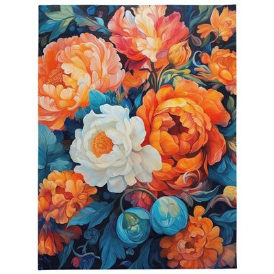 Bunte Blumen - Schöne Malerei - Überwurfdecke camping xxx 152.4 x 203.2 cm