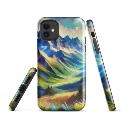 Impressionistische Alpen, lebendige Farbtupfer und Lichteffekte - iPhone Schutzhülle (robust) berge xxx yyy zzz iPhone 11