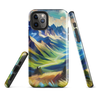 Impressionistische Alpen, lebendige Farbtupfer und Lichteffekte - iPhone Schutzhülle (robust) berge xxx yyy zzz iPhone 11 Pro