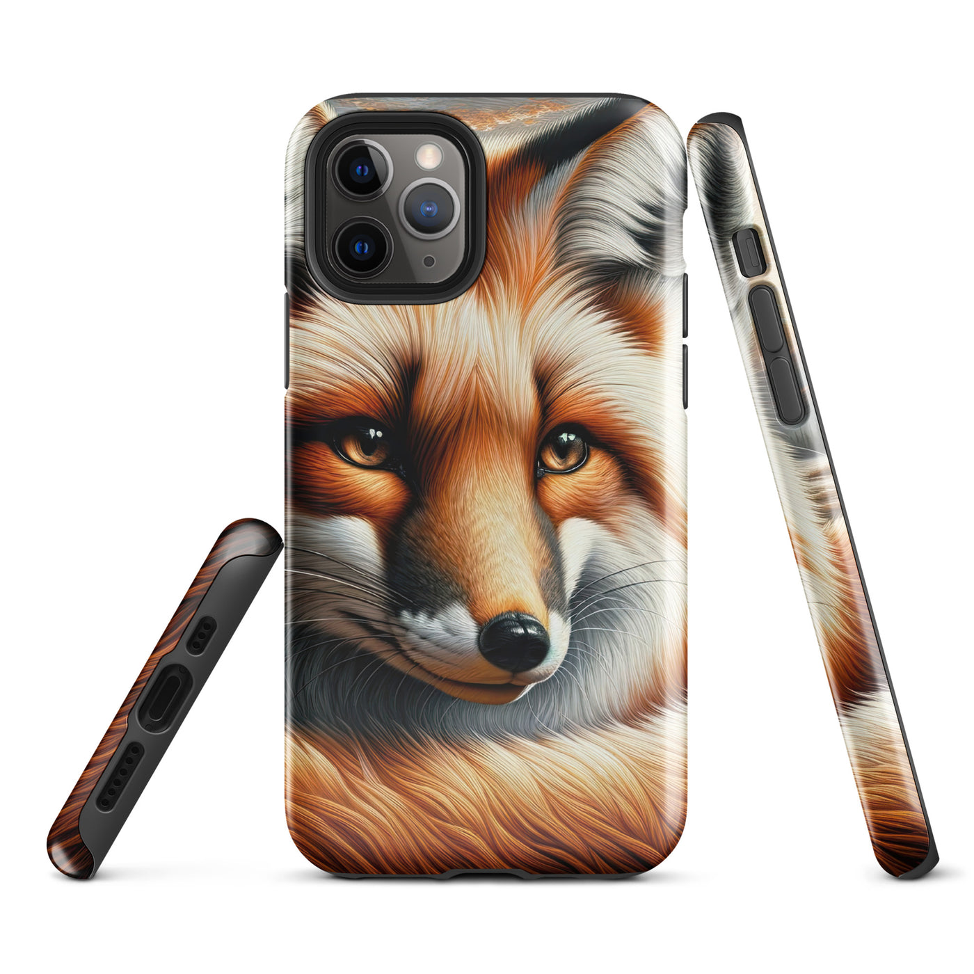 Ölgemälde eines nachdenklichen Fuchses mit weisem Blick - iPhone Schutzhülle (robust) camping xxx yyy zzz iPhone 11 Pro