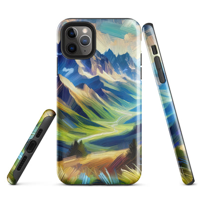 Impressionistische Alpen, lebendige Farbtupfer und Lichteffekte - iPhone Schutzhülle (robust) berge xxx yyy zzz iPhone 11 Pro Max