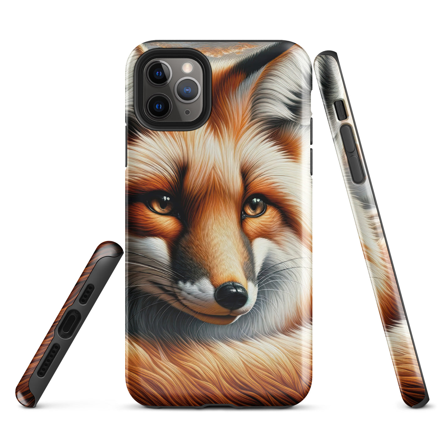 Ölgemälde eines nachdenklichen Fuchses mit weisem Blick - iPhone Schutzhülle (robust) camping xxx yyy zzz iPhone 11 Pro Max