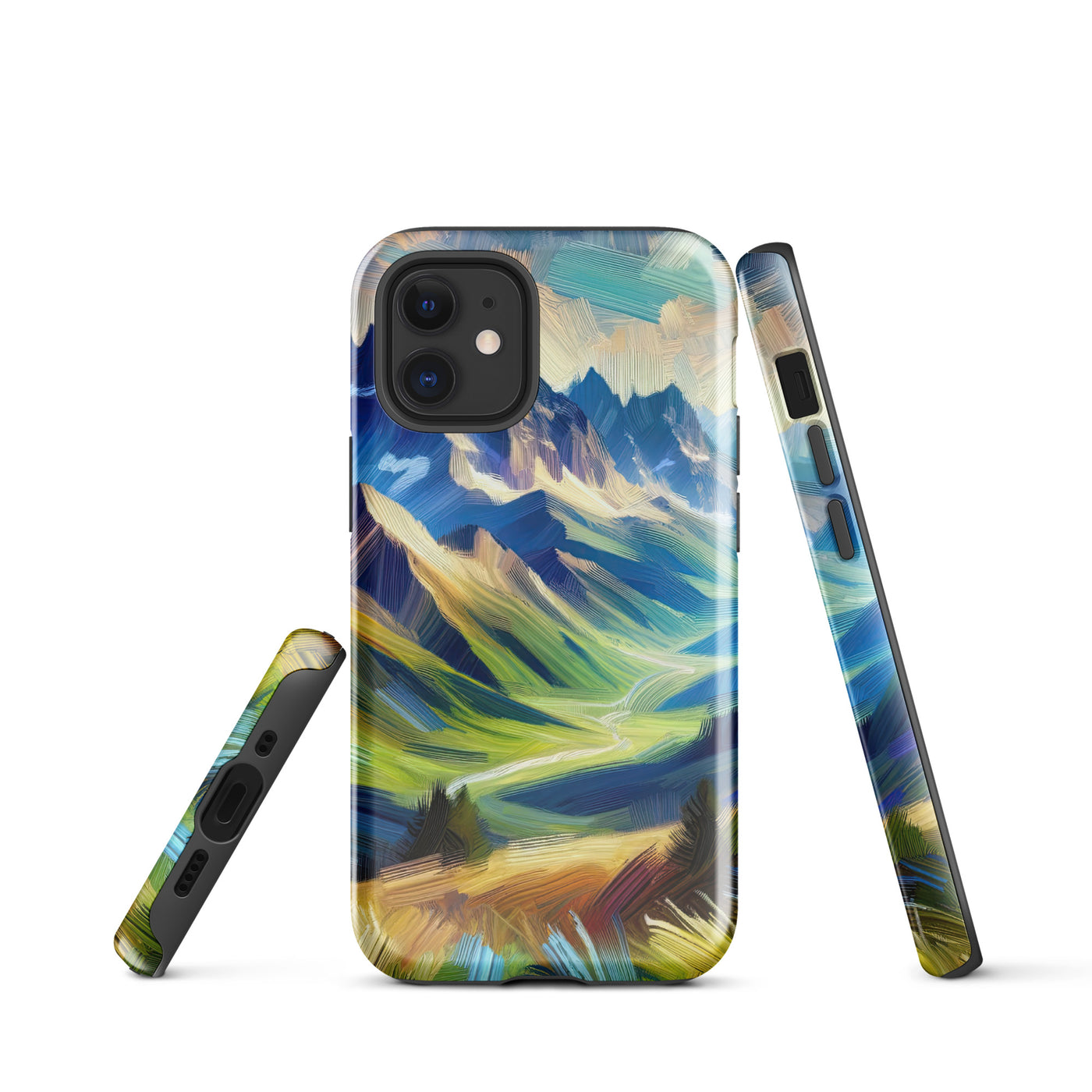 Impressionistische Alpen, lebendige Farbtupfer und Lichteffekte - iPhone Schutzhülle (robust) berge xxx yyy zzz iPhone 12 mini