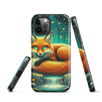 Bezaubernder Fuchs auf erleuchteter mystischer Waldlichtung - iPhone Schutzhülle (robust) camping xxx yyy zzz iPhone 12 Pro