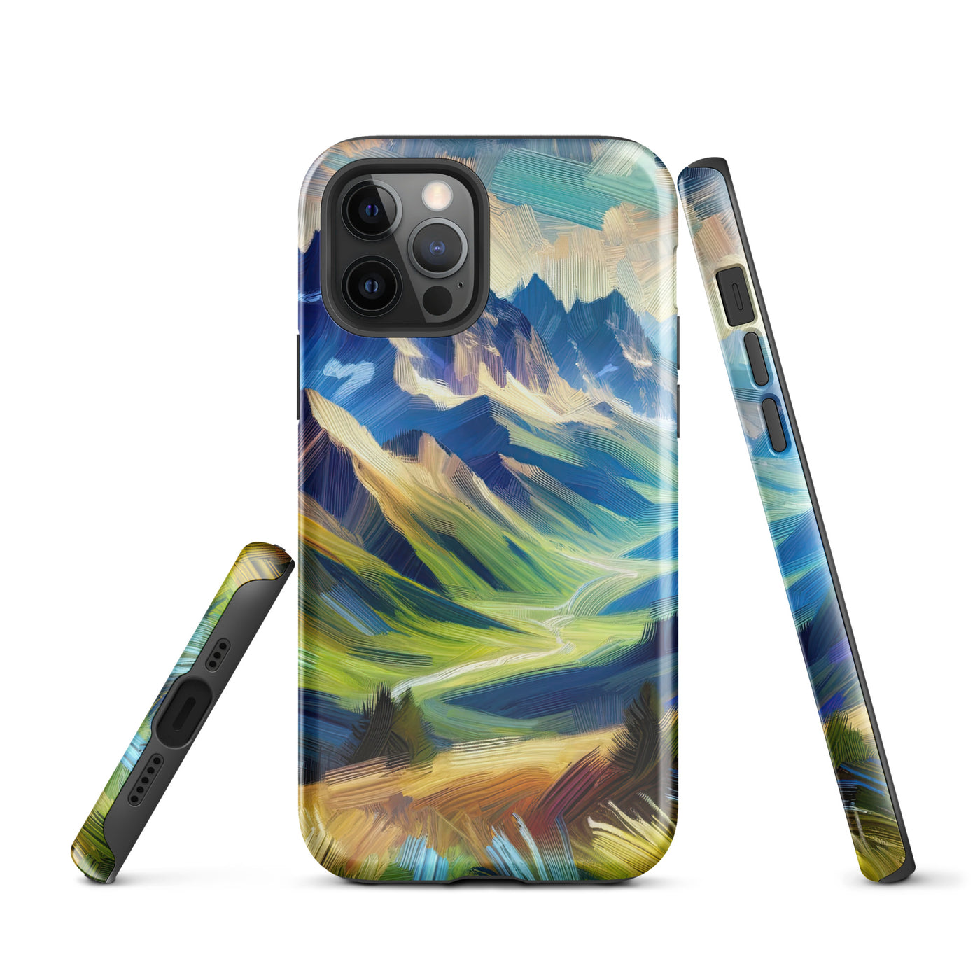 Impressionistische Alpen, lebendige Farbtupfer und Lichteffekte - iPhone Schutzhülle (robust) berge xxx yyy zzz iPhone 12 Pro