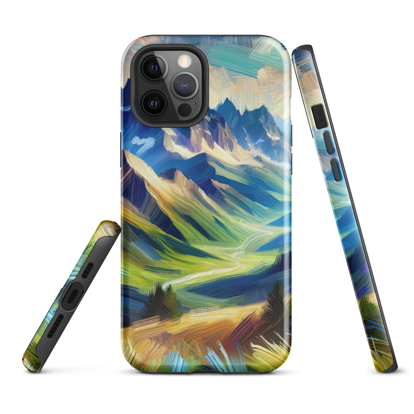 Impressionistische Alpen, lebendige Farbtupfer und Lichteffekte - iPhone Schutzhülle (robust) berge xxx yyy zzz iPhone 12 Pro Max