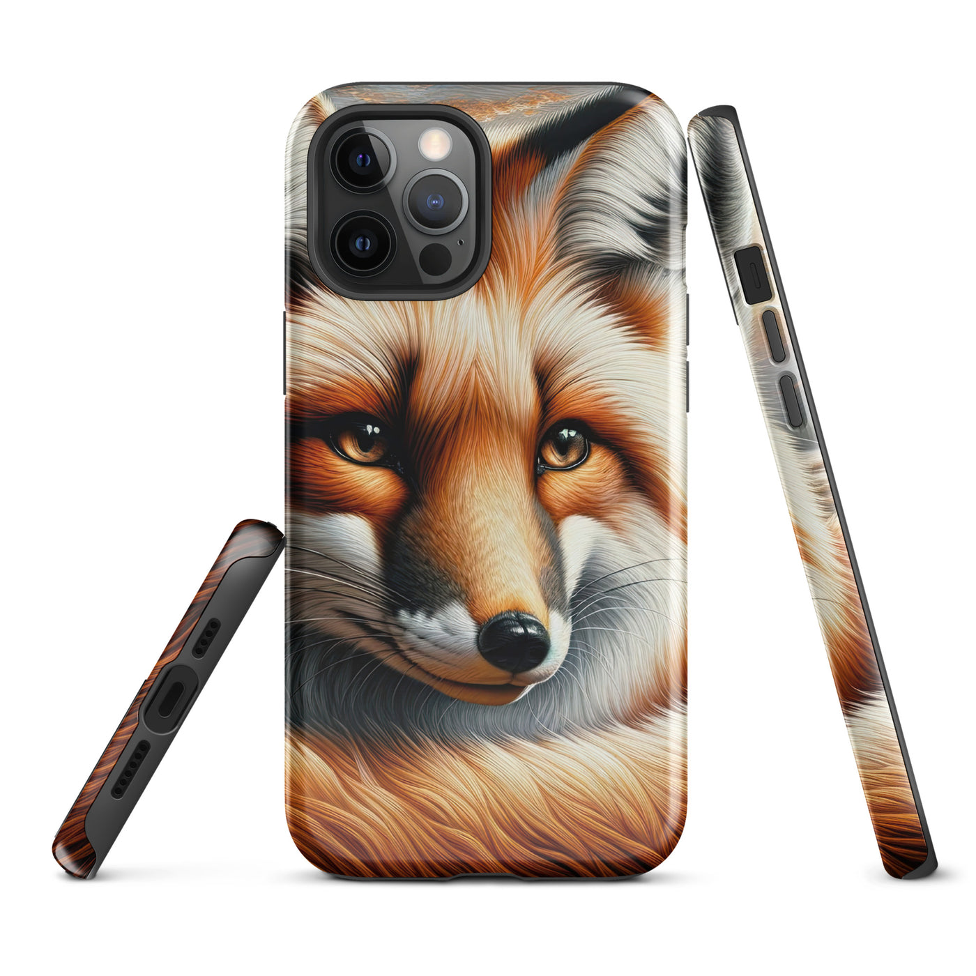 Ölgemälde eines nachdenklichen Fuchses mit weisem Blick - iPhone Schutzhülle (robust) camping xxx yyy zzz iPhone 12 Pro Max
