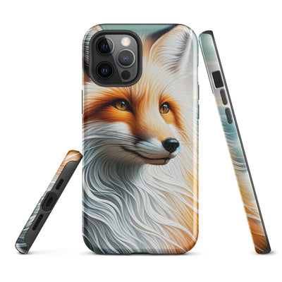 Ölgemälde eines anmutigen, intelligent blickenden Fuchses in Orange-Weiß - iPhone Schutzhülle (robust) camping xxx yyy zzz iPhone 12 Pro Max