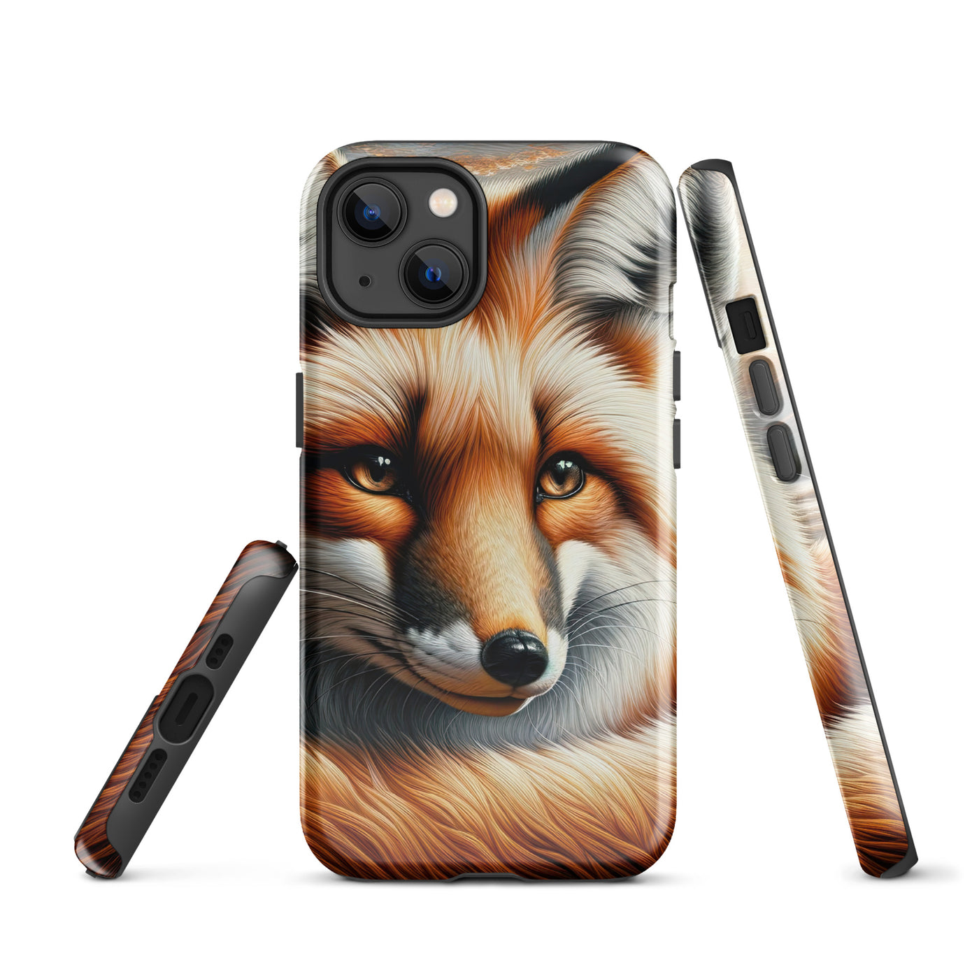 Ölgemälde eines nachdenklichen Fuchses mit weisem Blick - iPhone Schutzhülle (robust) camping xxx yyy zzz iPhone 13