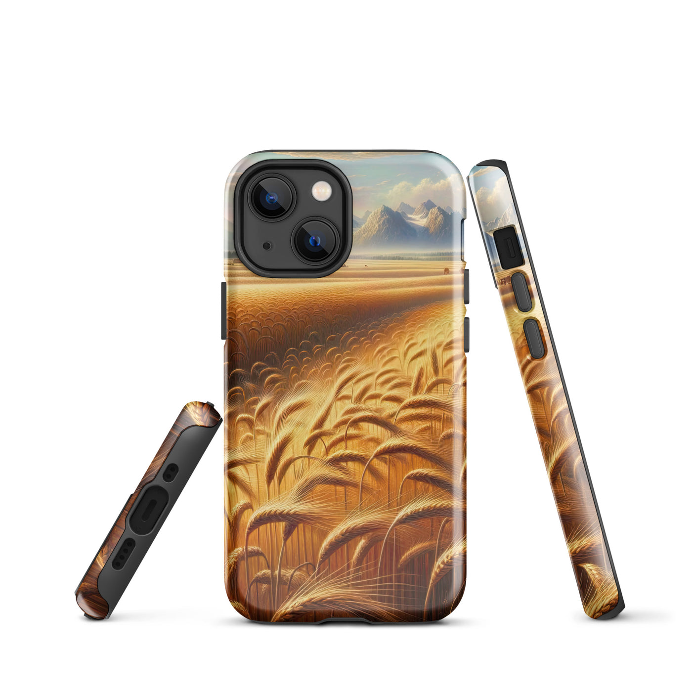 Ölgemälde eines bayerischen Weizenfeldes, endlose goldene Halme (TR) - iPhone Schutzhülle (robust) xxx yyy zzz iPhone 13 mini