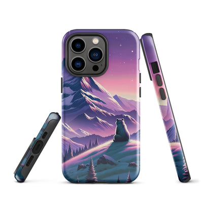 Bezaubernder Alpenabend mit Bär, lavendel-rosafarbener Himmel (AN) - iPhone Schutzhülle (robust) xxx yyy zzz iPhone 13 Pro