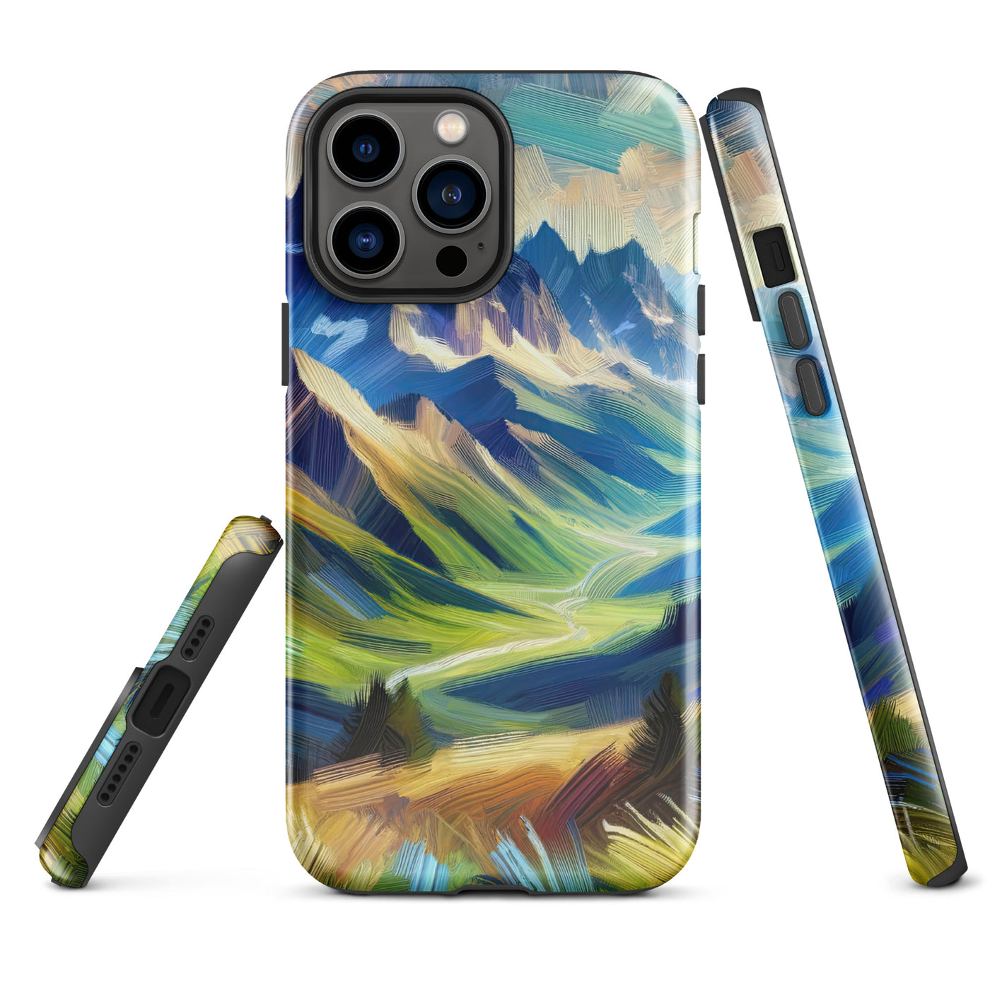 Impressionistische Alpen, lebendige Farbtupfer und Lichteffekte - iPhone Schutzhülle (robust) berge xxx yyy zzz iPhone 13 Pro Max