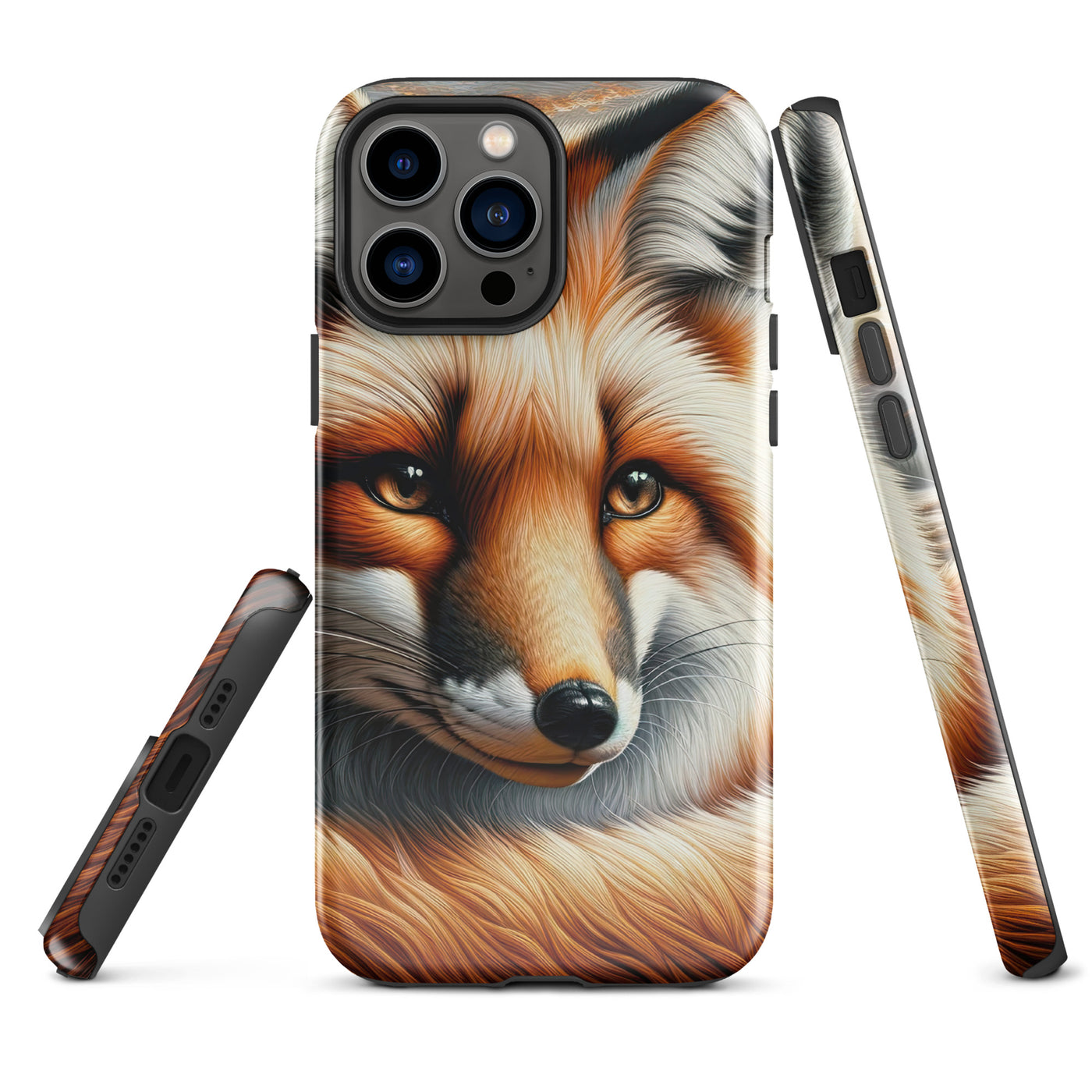 Ölgemälde eines nachdenklichen Fuchses mit weisem Blick - iPhone Schutzhülle (robust) camping xxx yyy zzz iPhone 13 Pro Max