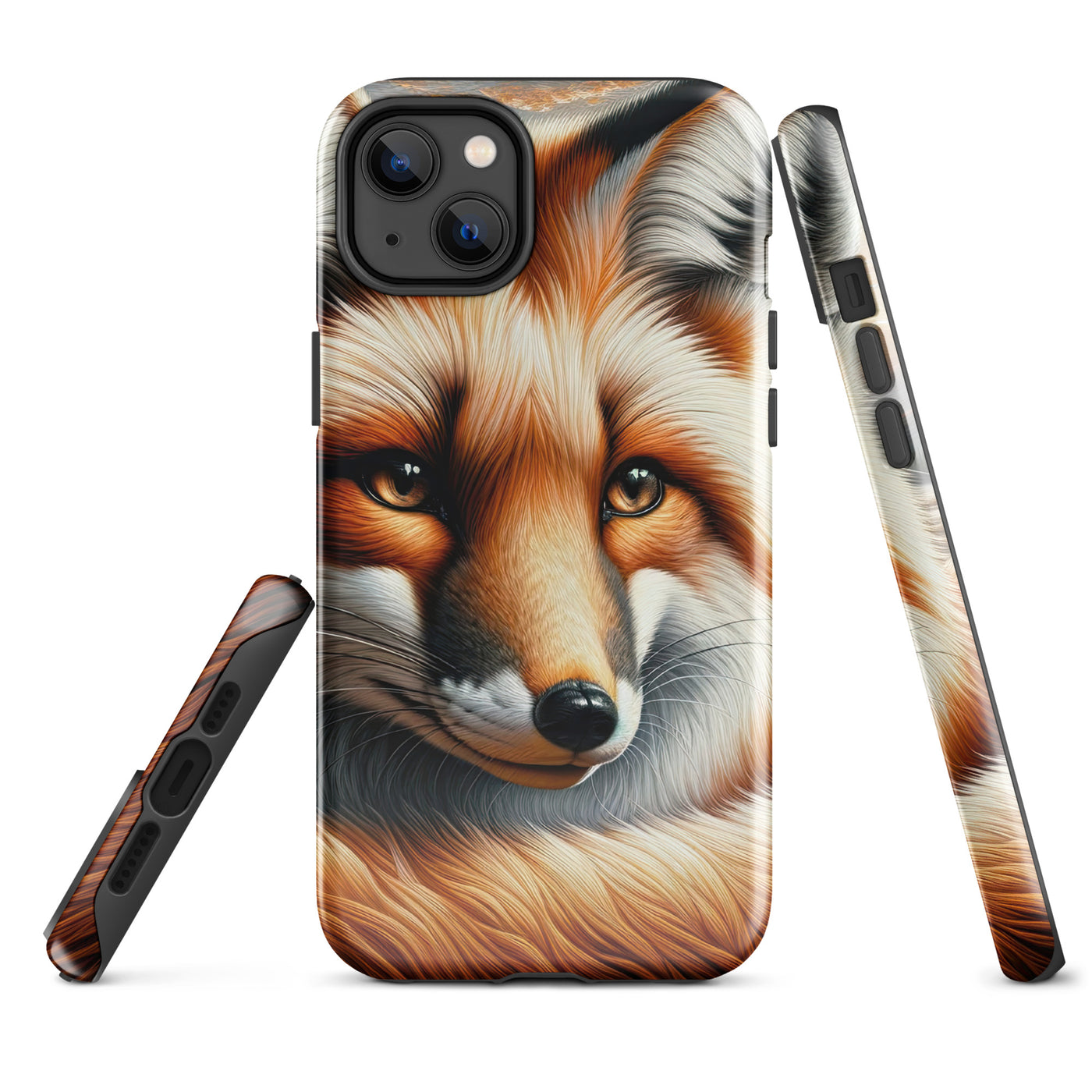 Ölgemälde eines nachdenklichen Fuchses mit weisem Blick - iPhone Schutzhülle (robust) camping xxx yyy zzz iPhone 14 Plus