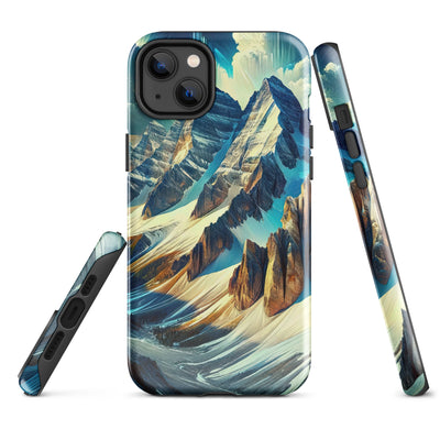 Majestätische Alpen in zufällig ausgewähltem Kunststil - iPhone Schutzhülle (robust) berge xxx yyy zzz iPhone 14 Plus