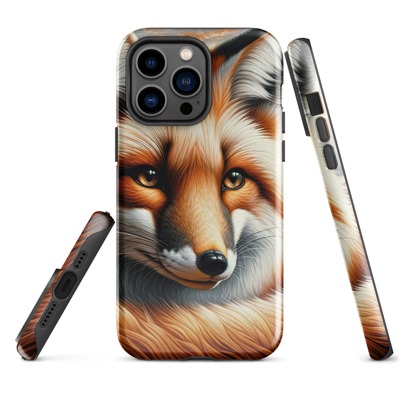 Ölgemälde eines nachdenklichen Fuchses mit weisem Blick - iPhone Schutzhülle (robust) camping xxx yyy zzz iPhone 14 Pro Max