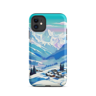 Berge und Schnee - Landschaft - iPhone Schutzhülle (robust) ski xxx iPhone 11