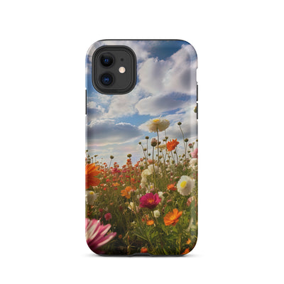 Blumenfeld und Sonnenschein - iPhone Schutzhülle (robust) camping xxx iPhone 11