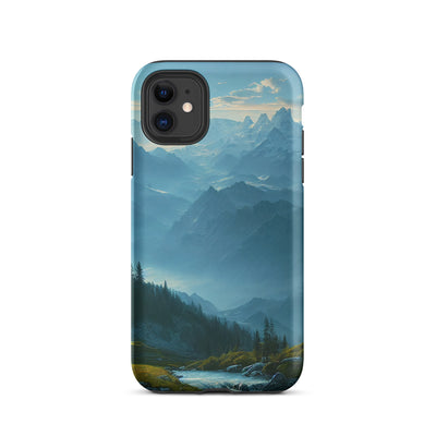 Gebirge, Wald und Bach - iPhone Schutzhülle (robust) berge xxx iPhone 11