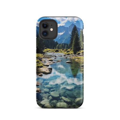 Österreichische Alpen und steiniger Bach - iPhone Schutzhülle (robust) berge xxx iPhone 11