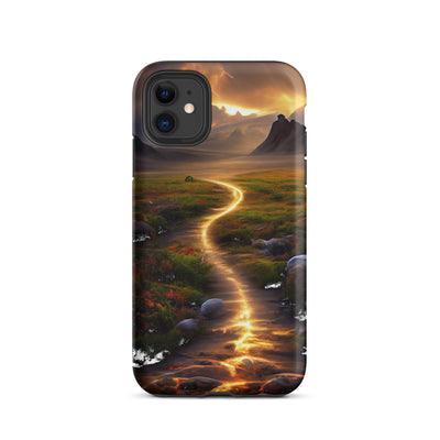 Landschaft mit wilder Atmosphäre - Malerei - iPhone Schutzhülle (robust) berge xxx iPhone 11
