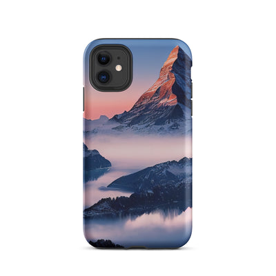 Matternhorn - Nebel - Berglandschaft - Malerei - iPhone Schutzhülle (robust) berge xxx iPhone 11