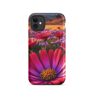 Wünderschöne Blumen und Berge im Hintergrund - iPhone Schutzhülle (robust) berge xxx iPhone 11