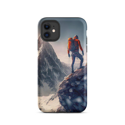 Bergsteiger auf Berg - Epische Malerei - iPhone Schutzhülle (robust) klettern xxx iPhone 11