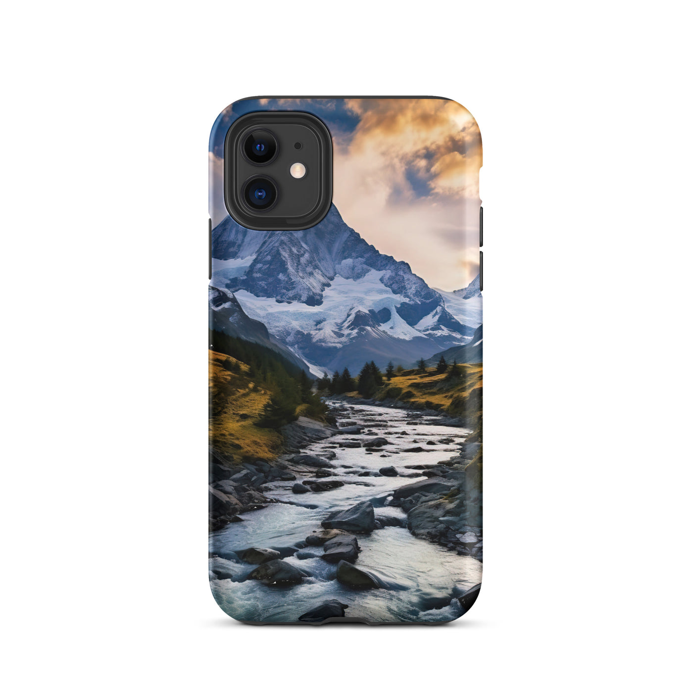 Berge und steiniger Bach - Epische Stimmung - iPhone Schutzhülle (robust) berge xxx iPhone 11