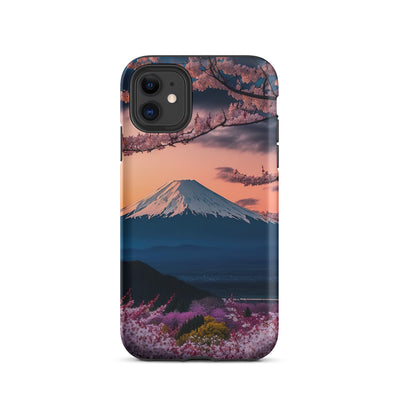 Berg - Pinke Bäume und Blumen - iPhone Schutzhülle (robust) berge xxx iPhone 11