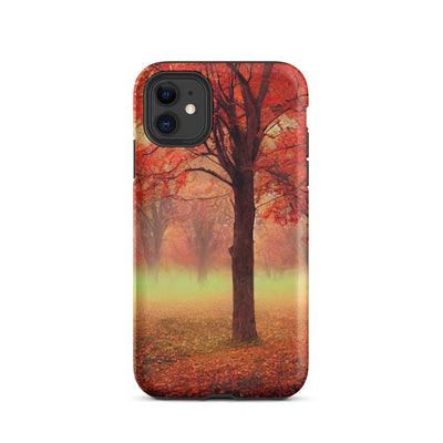 Wald im Herbst - Rote Herbstblätter - iPhone Schutzhülle (robust) camping xxx iPhone 11