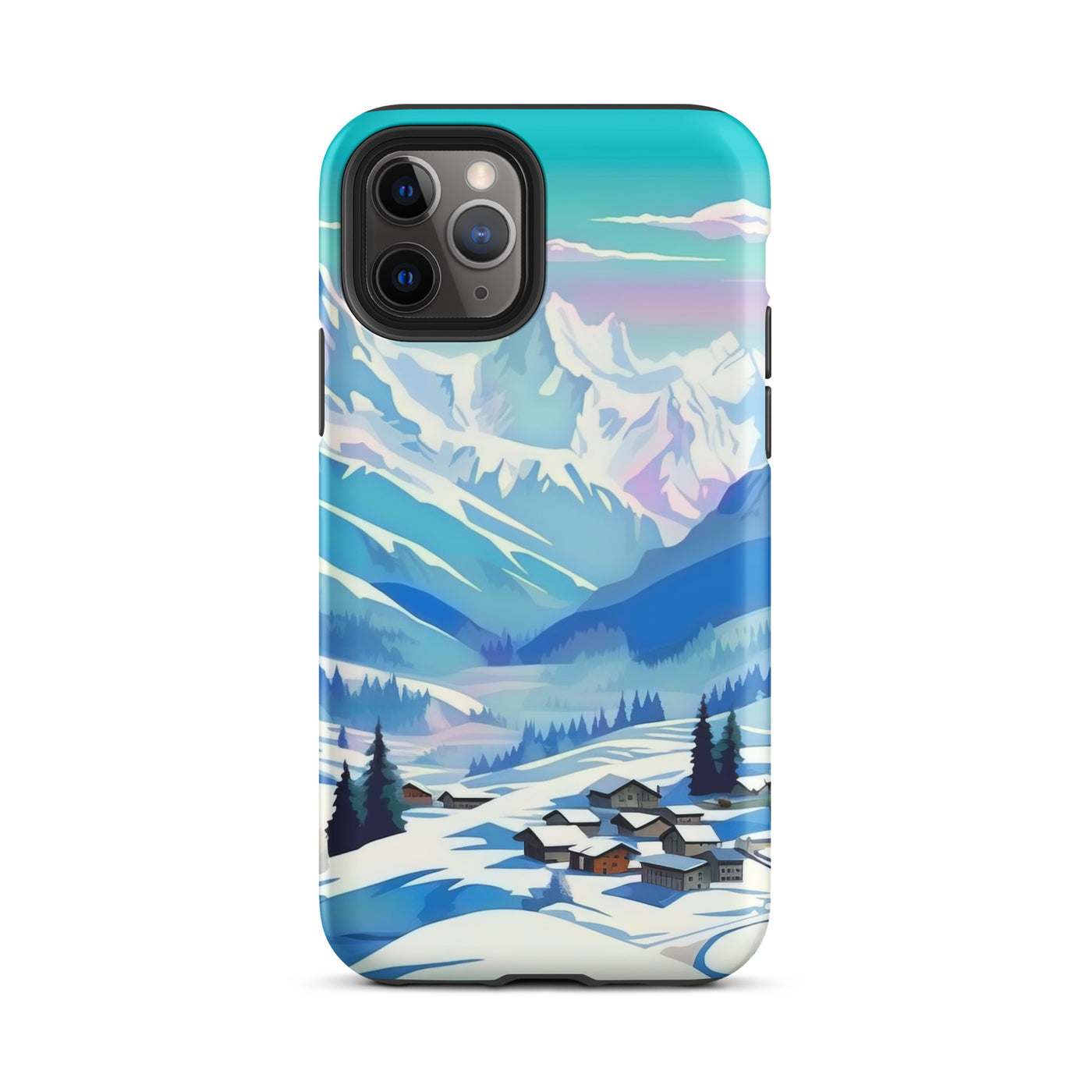Berge und Schnee - Landschaft - iPhone Schutzhülle (robust) ski xxx iPhone 11 Pro
