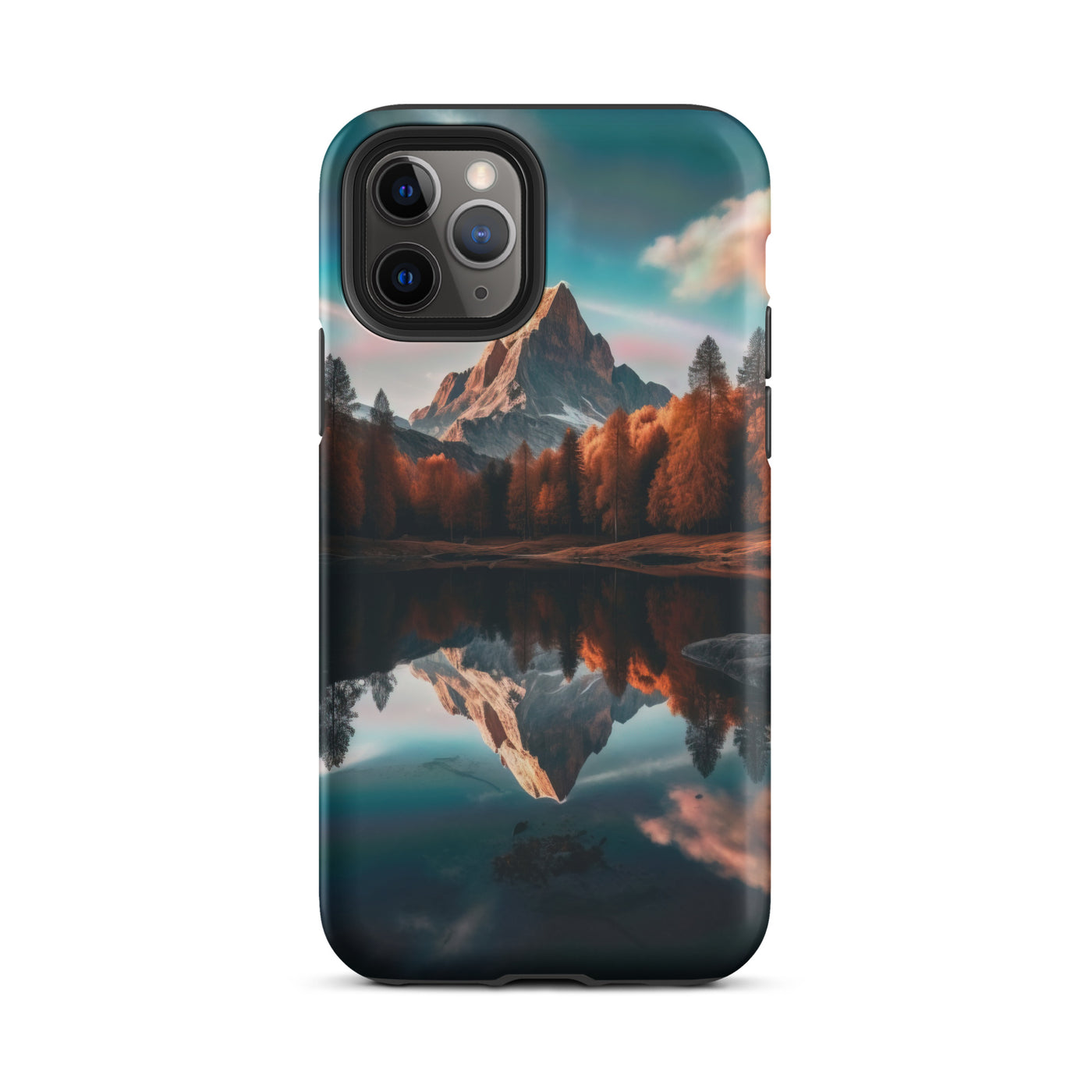 Bergsee, Berg und Bäume - Foto - iPhone Schutzhülle (robust) berge xxx iPhone 11 Pro