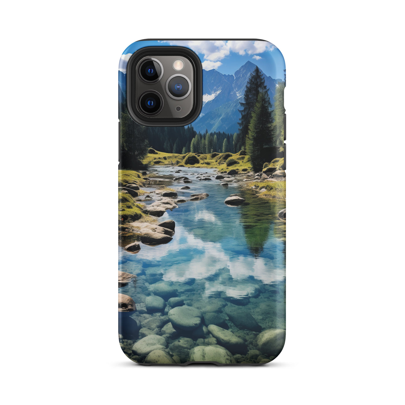 Österreichische Alpen und steiniger Bach - iPhone Schutzhülle (robust) berge xxx iPhone 11 Pro