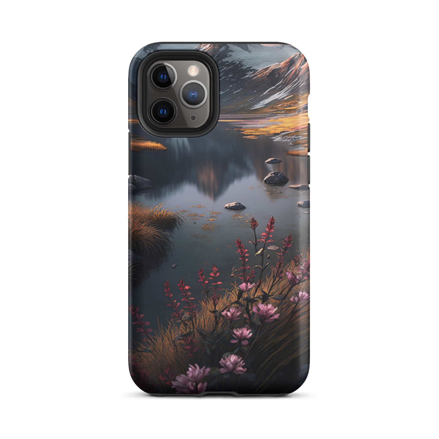 Berge, Bergsee und Blumen - iPhone Schutzhülle (robust) berge xxx iPhone 11 Pro