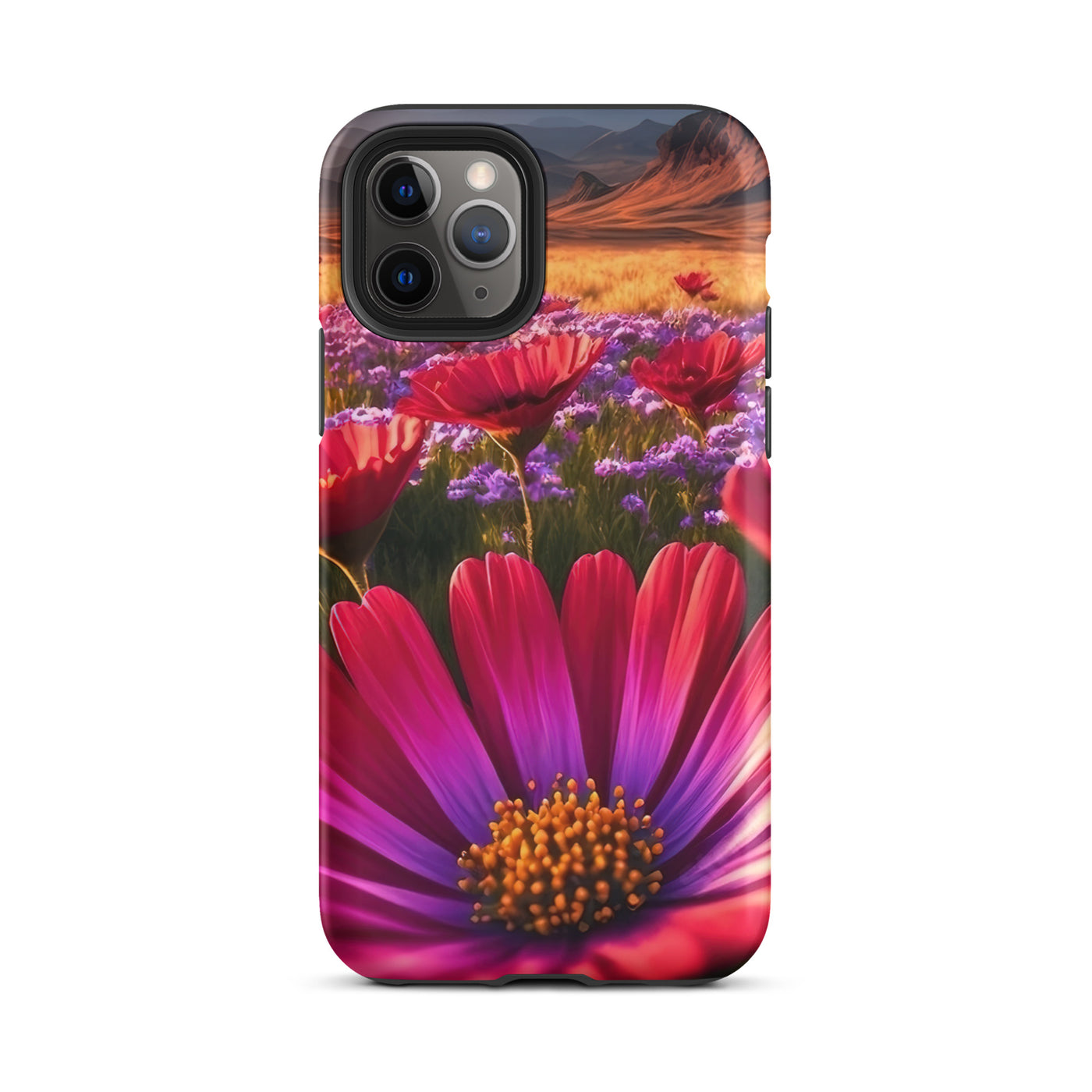 Wünderschöne Blumen und Berge im Hintergrund - iPhone Schutzhülle (robust) berge xxx iPhone 11 Pro