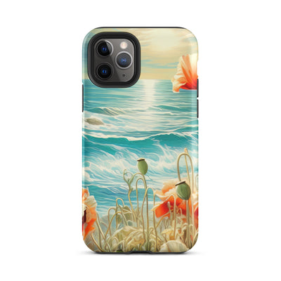 Blumen, Meer und Sonne - Malerei - iPhone Schutzhülle (robust) camping xxx iPhone 11 Pro