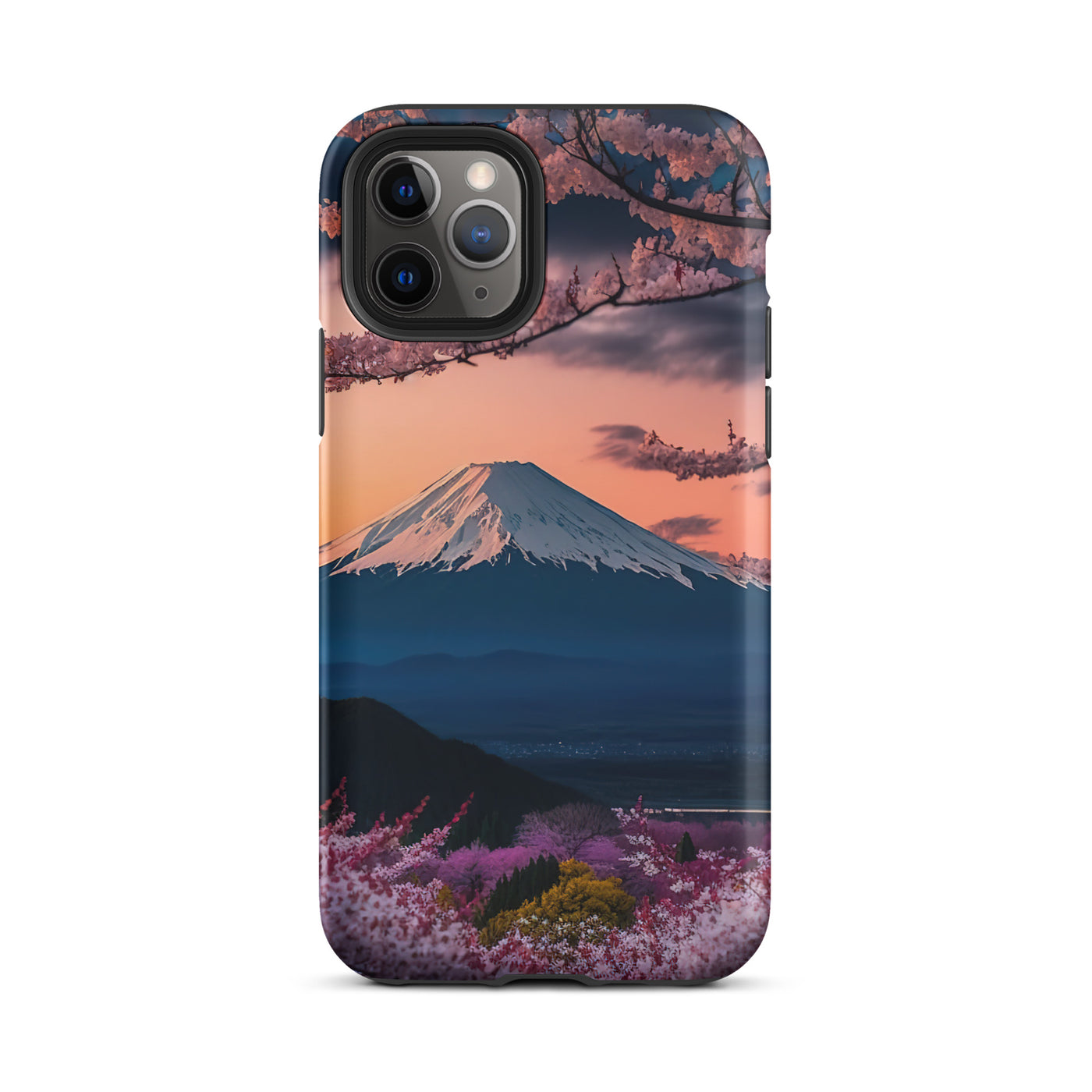 Berg - Pinke Bäume und Blumen - iPhone Schutzhülle (robust) berge xxx iPhone 11 Pro