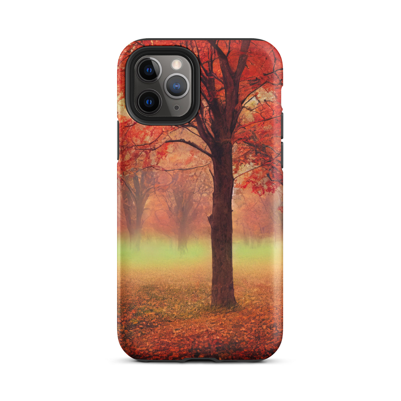Wald im Herbst - Rote Herbstblätter - iPhone Schutzhülle (robust) camping xxx iPhone 11 Pro