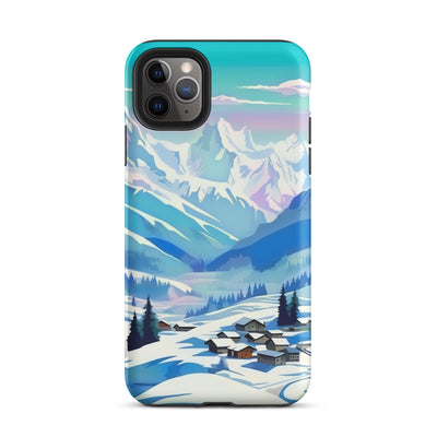 Berge und Schnee - Landschaft - iPhone Schutzhülle (robust) ski xxx iPhone 11 Pro Max