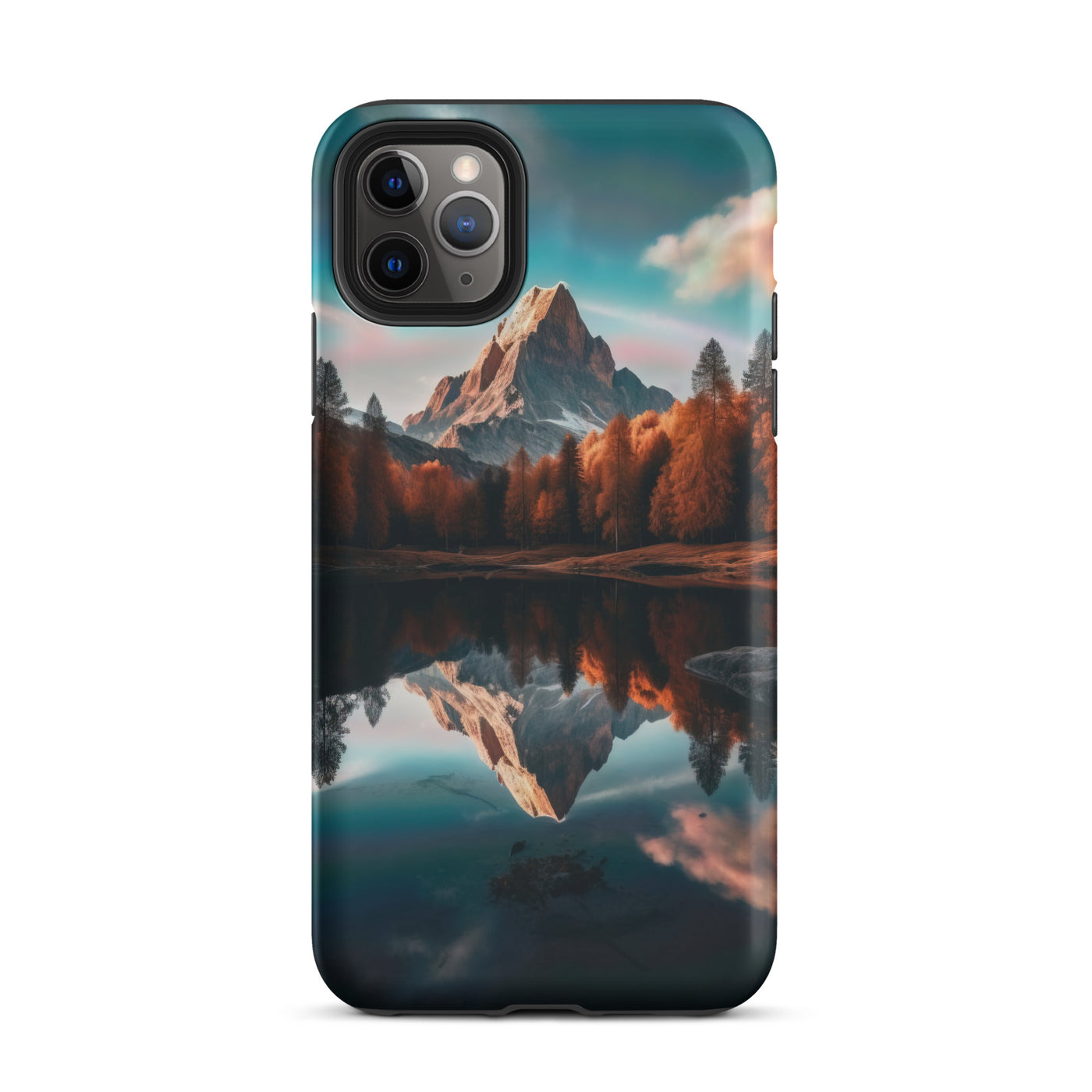 Bergsee, Berg und Bäume - Foto - iPhone Schutzhülle (robust) berge xxx iPhone 11 Pro Max