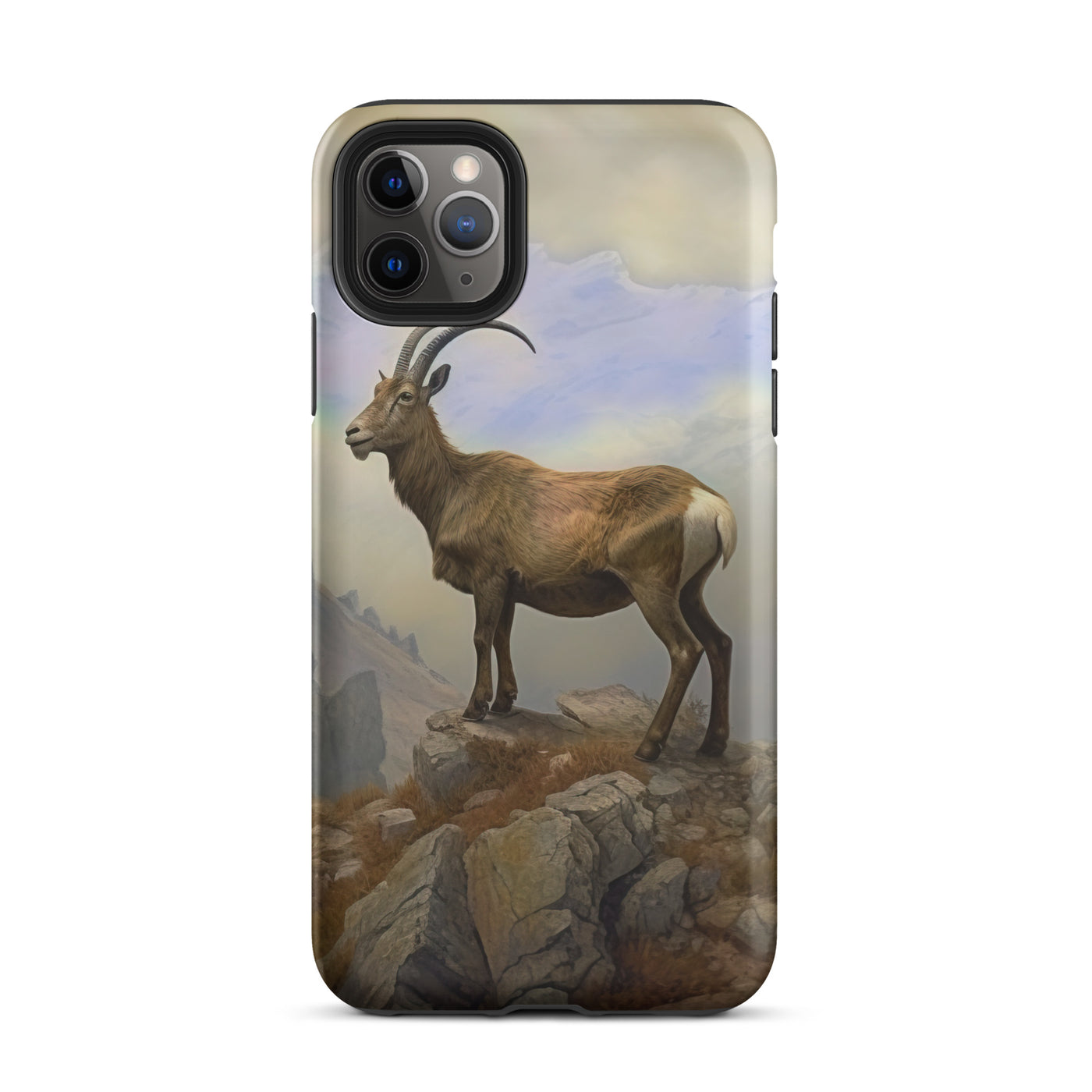 Steinbock am Berg - Wunderschöne Malerei - iPhone Schutzhülle (robust) berge xxx iPhone 11 Pro Max