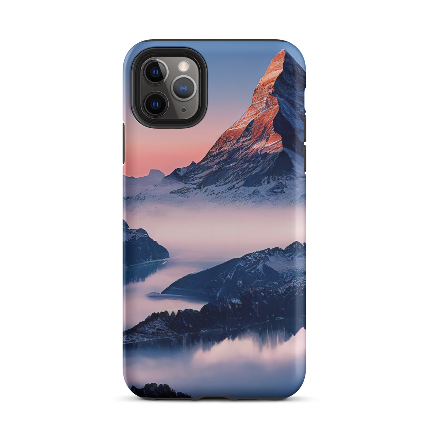 Matternhorn - Nebel - Berglandschaft - Malerei - iPhone Schutzhülle (robust) berge xxx iPhone 11 Pro Max